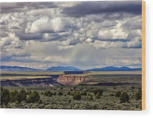 Rio Grande Gorge Wood Print featuring the photograph Rio Grande Gorge by Diana Powell