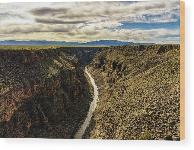 Canyon Wood Print featuring the photograph Rio Grande Gorge by Robert FERD Frank