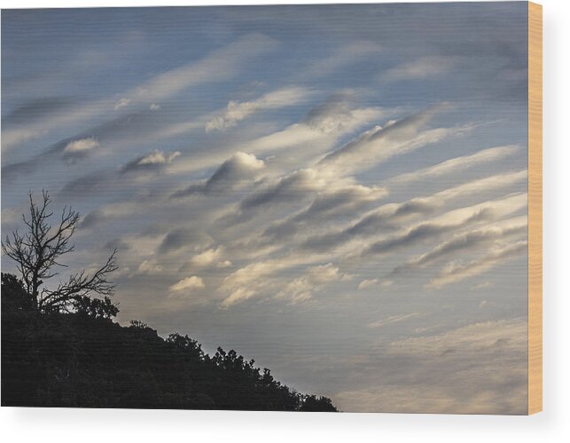 Sky Wood Print featuring the photograph Rippled Sky by Renny Spencer
