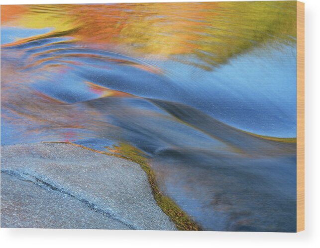 Ripples Flow Swift River Nh Wood Print featuring the photograph Ripples Flow Swift River NH by Michael Hubley