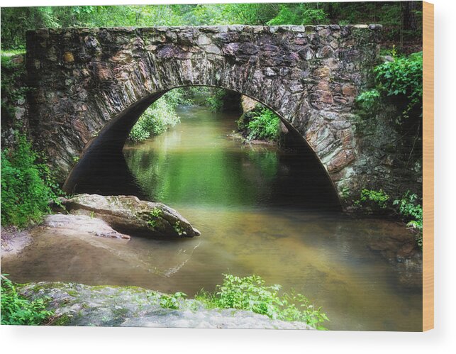 River Wood Print featuring the photograph River Bridge Series Y6535 by Carlos Diaz