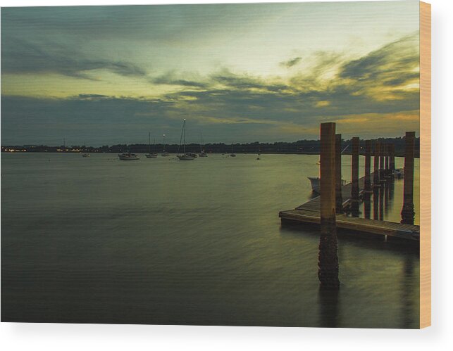 Sunset Wood Print featuring the photograph River Sunset by Kenny Thomas