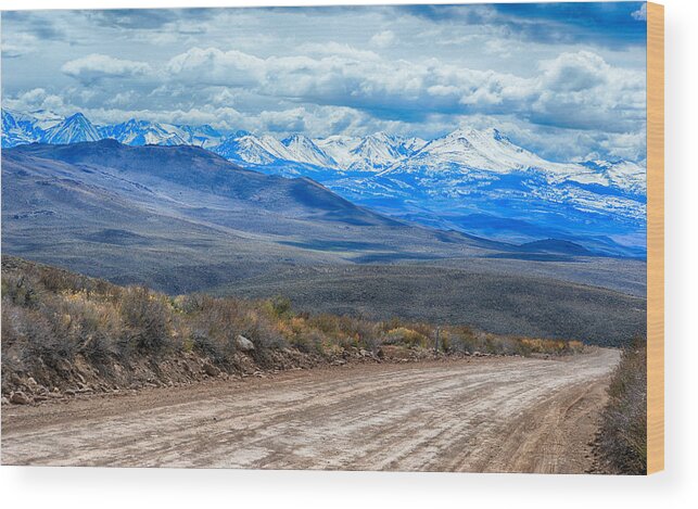 Scenic Wood Print featuring the photograph Road to Bodie by AJ Schibig