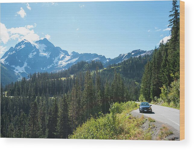 Mt Baker Wood Print featuring the photograph Road to Mt Baker by Tom Cochran