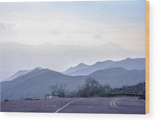 Mountain Wood Print featuring the digital art Road to Nowhere by Darrell Foster