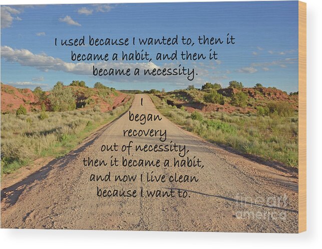 Addiction Wood Print featuring the photograph Road to Recovery by Debby Pueschel