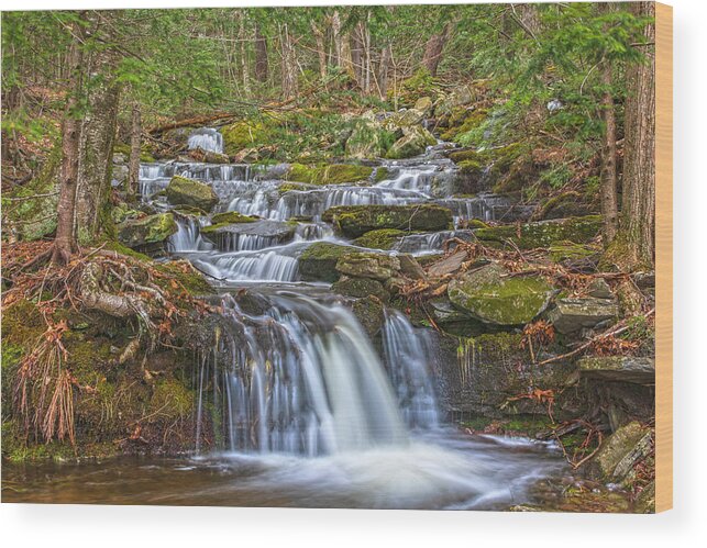 Waterfalls Wood Print featuring the photograph Roadside Water Wonder by Angelo Marcialis