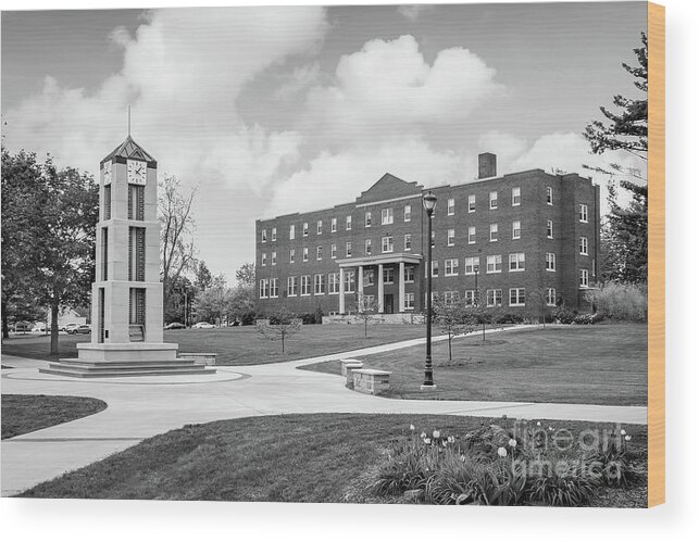 Roberts Wesleyan College Wood Print featuring the photograph Roberts Wesleyan College Rinker Center by University Icons