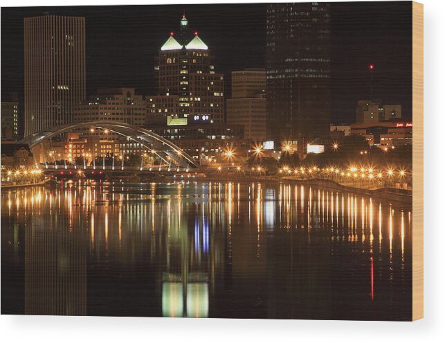 Rochester Wood Print featuring the photograph Rochester On The Genesee by Don Nieman