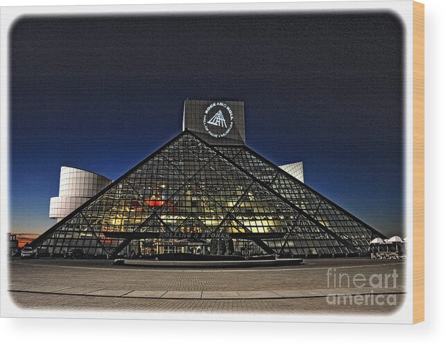 Rock And Roll Hall Of Fame Wood Print featuring the photograph Rock And Roll Hall Of Fame - Cleveland Ohio - 5 by Mark Madere