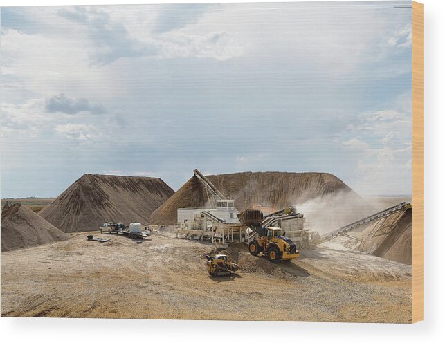 Crush Wood Print featuring the photograph Rock Crushing by David Buhler