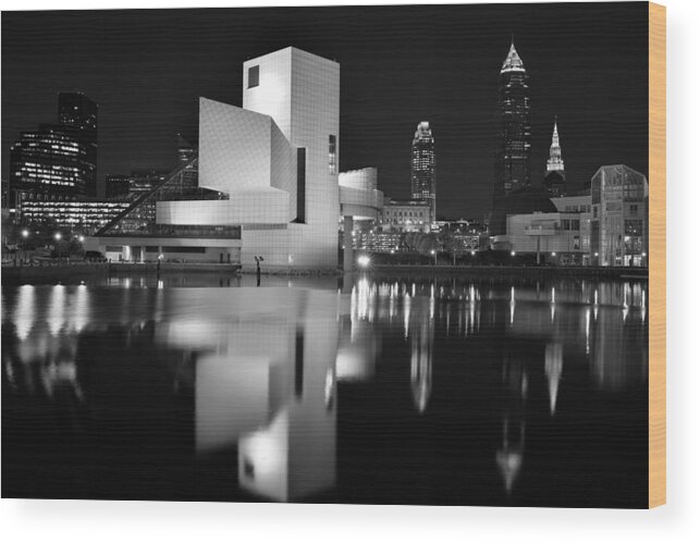 Rock Hall Wood Print featuring the photograph Rock Hall Reflections by Clint Buhler