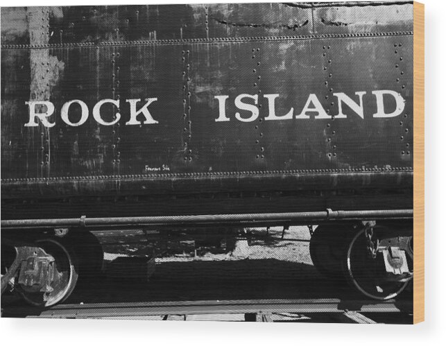 Rock Island Railroad Wood Print featuring the photograph Rock Island Halftone by Toni Hopper