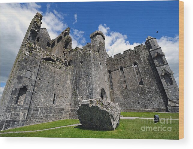 Rock Of Cashel Wood Print featuring the photograph Rock of Cashel by Cindy Murphy - NightVisions 