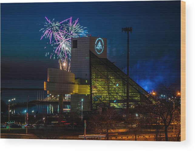 Cleveland Wood Print featuring the photograph Rocking Fireworks by Stewart Helberg