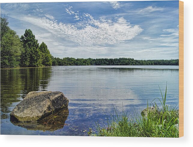 Water Wood Print featuring the photograph Rocky Fork Lake by Cricket Hackmann