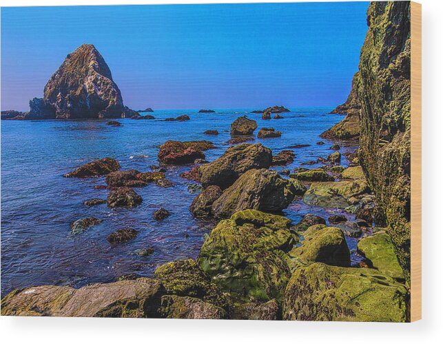 Gorgeous Wood Print featuring the photograph Rocky Picific Coast Waters by Garry Gay