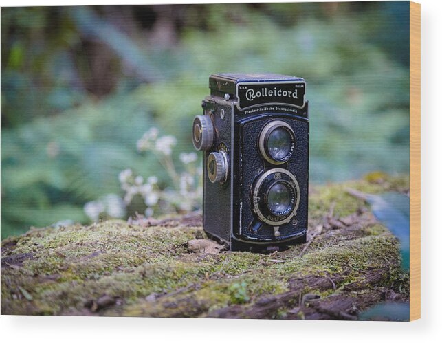 Rollei Wood Print featuring the photograph Rolleicord TLR by Keith Hawley