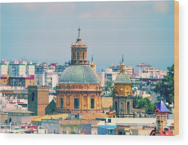 Metropol Parasol Wood Print featuring the photograph Rooftops of Seville - 1 by Mary Machare