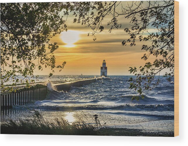 Lighthouse Wood Print featuring the photograph Rough Opening by Bill Pevlor