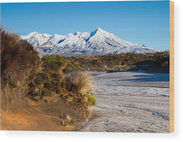 Mount Wood Print featuring the photograph Ruapehu Morning by Nicholas Blackwell