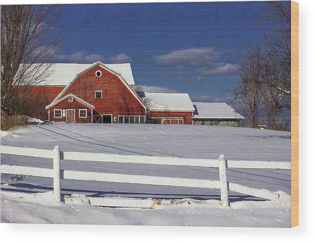 Vermont Wood Print featuring the photograph Ruggles Barn by Tim Kirchoff