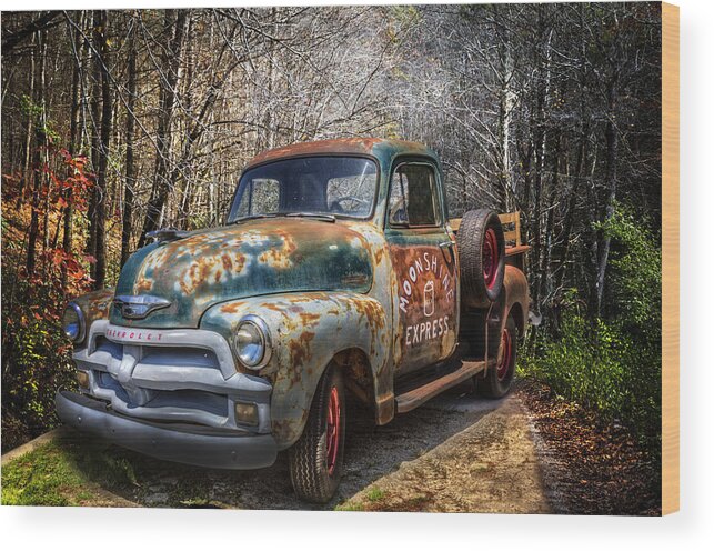 1950s Wood Print featuring the photograph Running Moonshine by Debra and Dave Vanderlaan