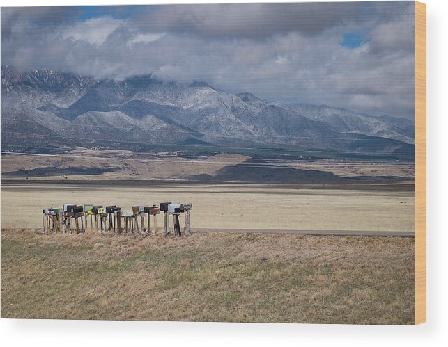 Mailbox Wood Print featuring the photograph Rural Mailboxes by Jon Friesen