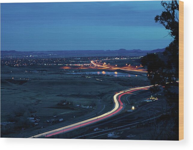 Night Wood Print featuring the photograph Rush Hour by Ivan Franklin