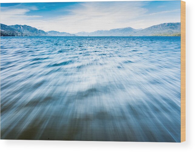 Water Wood Print featuring the photograph Rushing Away by Robert McKay Jones