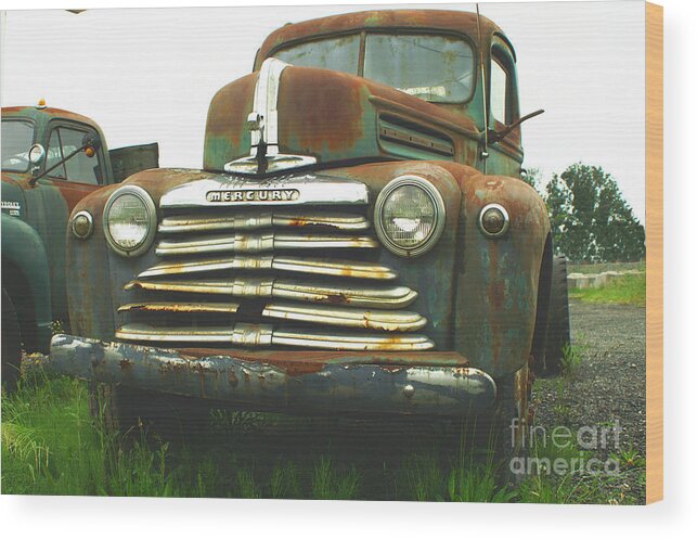 Old Cars Wood Print featuring the photograph Rustic Mercury by Randy Harris
