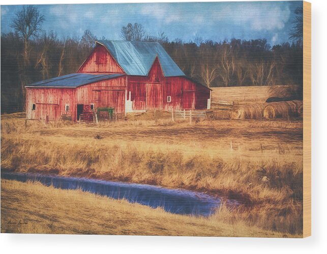 Barn Wood Print featuring the photograph Rustic Red Barn by Anna Louise
