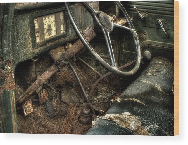 Rustic Farm Truck Wood Print featuring the photograph Rusty International Truck by Michael Eingle