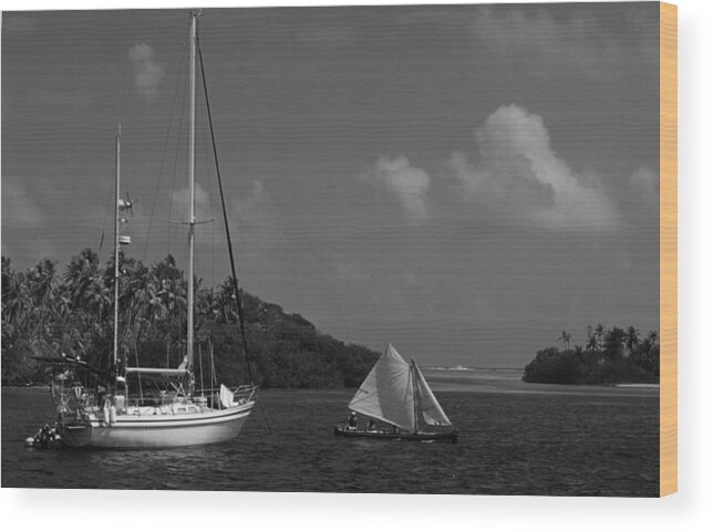 Sailing Wood Print featuring the photograph Sailing in the San Blais Islands by David Shuler