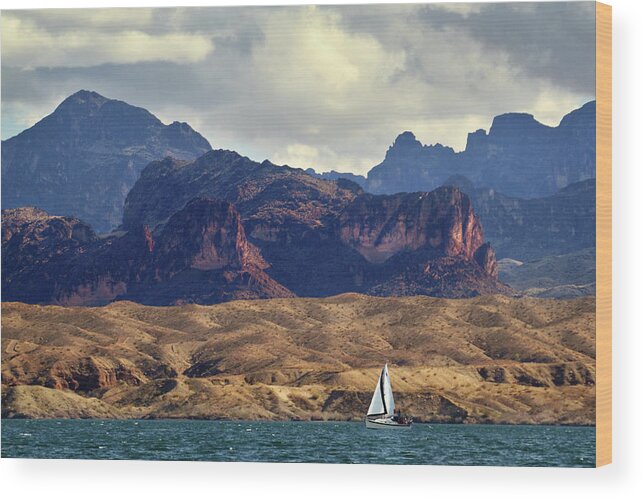 Sailing Wood Print featuring the photograph Sailing Past The Sleeping Dragon by James Eddy