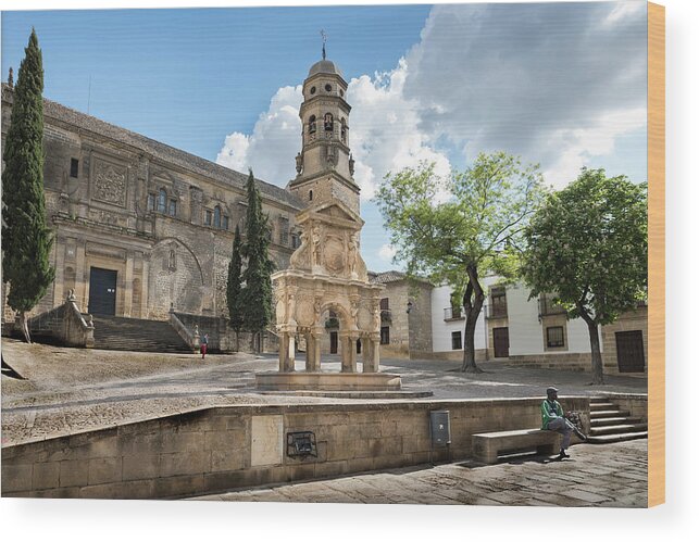 Baeza Wood Print featuring the photograph Saint Mary Square in Baeza by RicardMN Photography