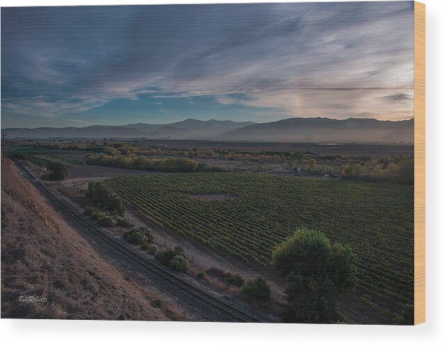Central California Coast Wood Print featuring the photograph Salinas Valley Before Sundown by Bill Roberts