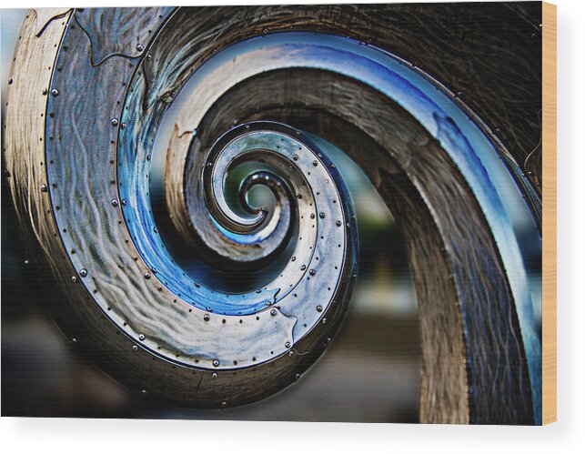 Junk Wood Print featuring the photograph Salmon Waves 2 by Pelo Blanco Photo