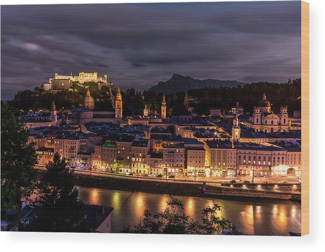 Travel Wood Print featuring the photograph Salzburg Austria by David Morefield