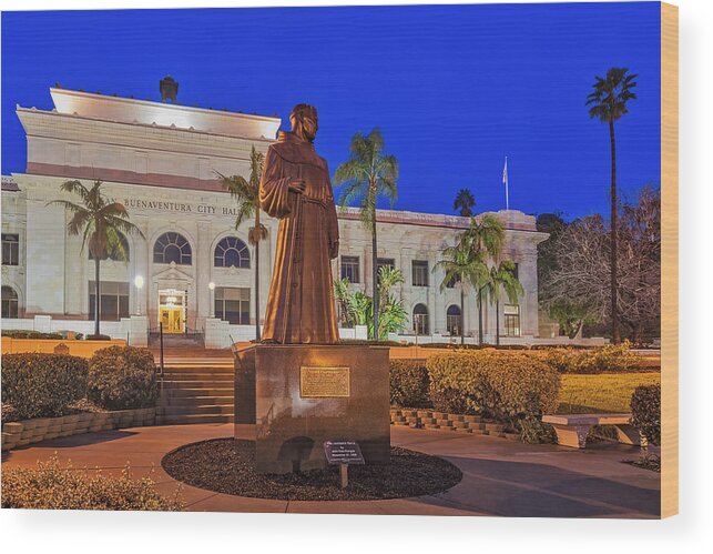 Ventura City Hall Wood Print featuring the photograph San Buenaventura City Hall by Susan Candelario