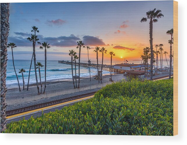 Beach Wood Print featuring the photograph San Clemente by Peter Tellone