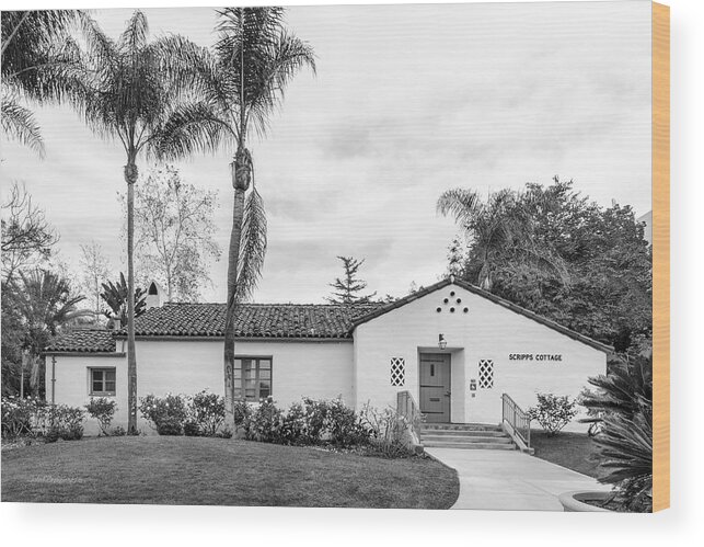 American Wood Print featuring the photograph San Diego State University Scripps Cottage by University Icons