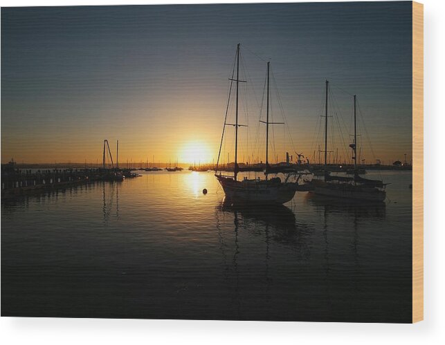 Sunset Wood Print featuring the photograph San Diego Sunset by Jeffrey Ommen