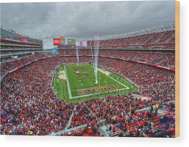 Mark Whitt Wood Print featuring the photograph San Francisco 49ers Levi's Stadium by Mark Whitt