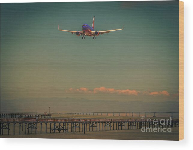Transportation Wood Print featuring the photograph San Francisco landing by Claudia M Photography