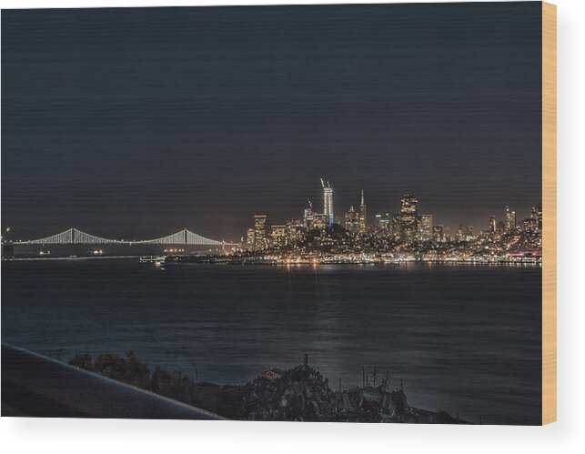 San Francisco Wood Print featuring the photograph San Francisco Night by Philip Rodgers