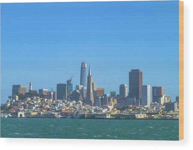 San Francisco Skyline 2017 Wood Print featuring the photograph San Francisco Skyline 2017 by Bonnie Follett