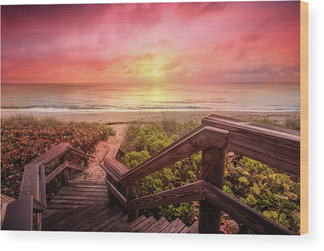 Clouds Wood Print featuring the photograph Sand Dune Morning by Debra and Dave Vanderlaan