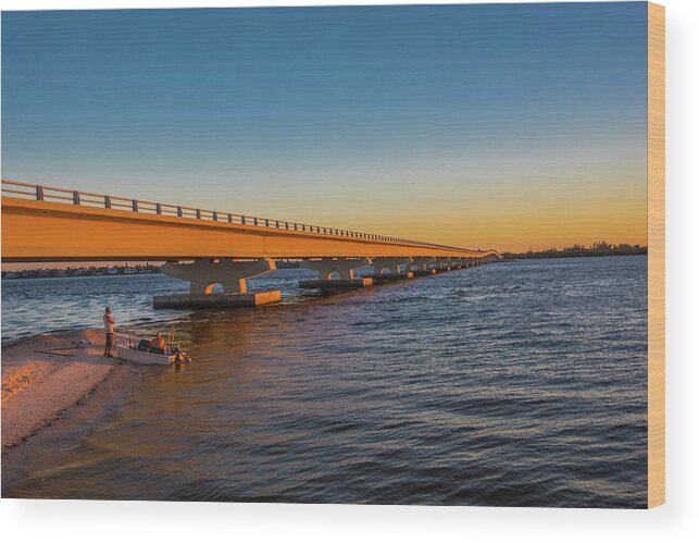 Bridge Wood Print featuring the photograph Sanibel Causeway III by Steven Ainsworth