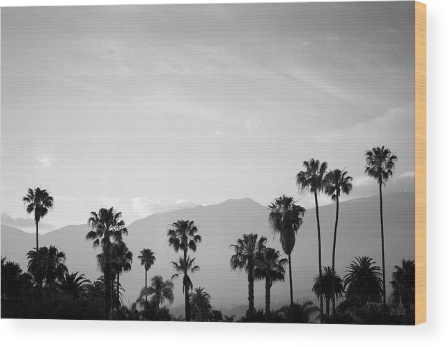 Sunset Wood Print featuring the photograph Santa Barbara I BW by David Gordon